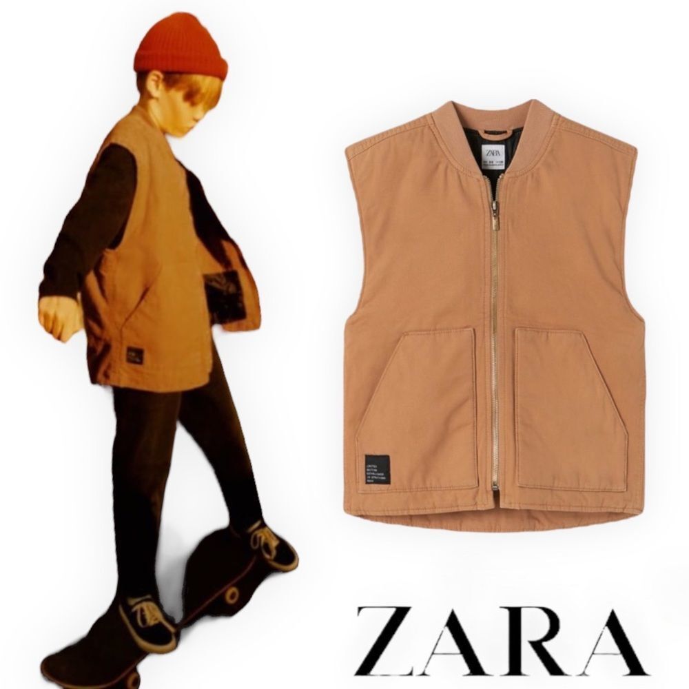 ZARA Kids | Taupe Brown | UTILITY VEST